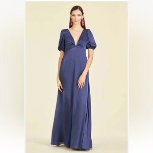 Sachin & Babi Cobalt Blue Alli Gown Short Sleeve Size 8 $285 Brand New